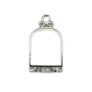 bezel birdcage antique silver