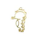 bezel sea horse gold