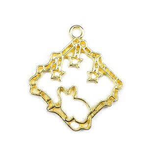 bezel bunny with shooting stars gold