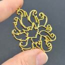 Lünette neunschwänziger Fuchs gold