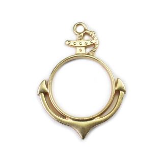 bezel anchor matte gold