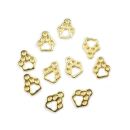 10 small paw bezels gold