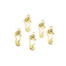 5 small sea horse bezels gold