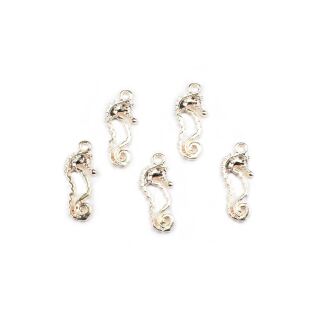 5 small sea horse bezels gold