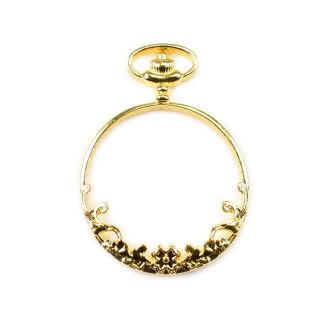 bezel pocket watch with tendrils gold