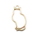 bezel sitting cat matte gold - design 2