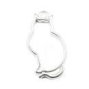 bezel sitting cat matte silver - design 2