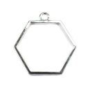 bezel hexagon silber