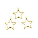 3 bezels small star gold