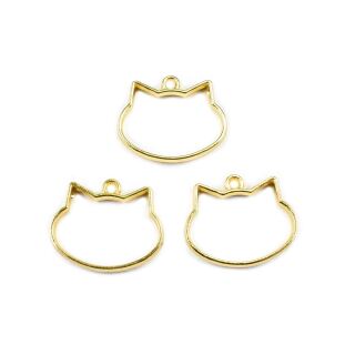 3 Lünetten kleiner Katzenkopf gold