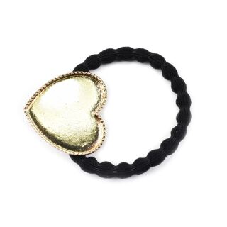 hairband bezels heart gold