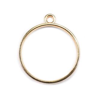 bezel thin circle 25mm gold