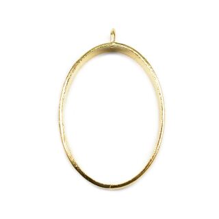 bezel thick oval 35x25mm gold