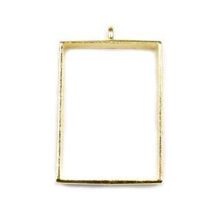 bezel thick rectangle 35x25mm gold