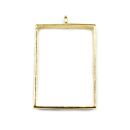 bezel thick rectangle 35x25mm gold