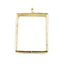 bezel thick rectangle 25x20mm gold