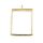 bezel thick rectangle 25x20mm gold