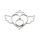 bezel sailor moon heart brooch silver