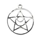 bezel sailor moon star brooch silver