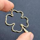 bezel four leaf clover gold