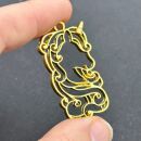 Lünette niedlicher Einhornkopf gold