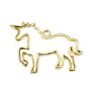 bezel standing unicorn gold