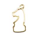 bezel chess piece knight gold