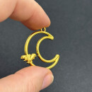 bezel moon with bat gold