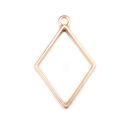 bezel rhombus small matte gold