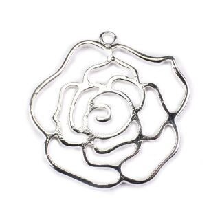 bezel rose blossom silver