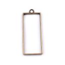 bezel long rectangle antique bronze