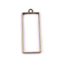 bezel long rectangle antique bronze