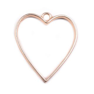 bezel simple heart matte gold