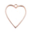 bezel simple heart matte gold