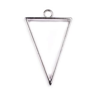 bezel simple triangle antique silver