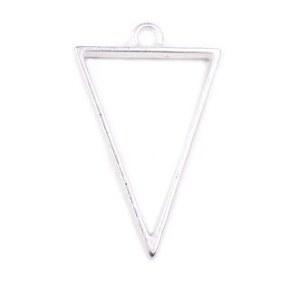 bezel simple triangle matte silver