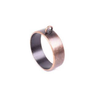 bezel thick circle 30mm antique copper