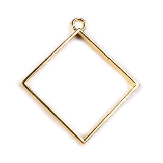 bezel rhombus big gold