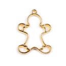 bezel Gingerbread man gold