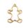 bezel Gingerbread man gold