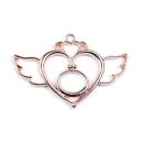 bezel sailor moon heart brooch rose gold