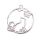 bezel circle with cat and sakura silver