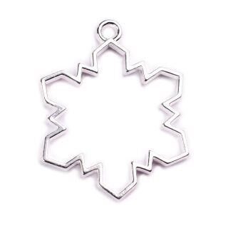 bezel snowflake silver