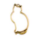 bezel big sitting cat gold