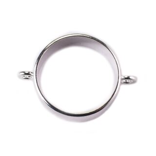 linking bezel thick circle 24mm silver
