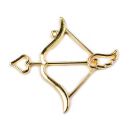 bezel zodiac sign Sagittarius gold - design 2