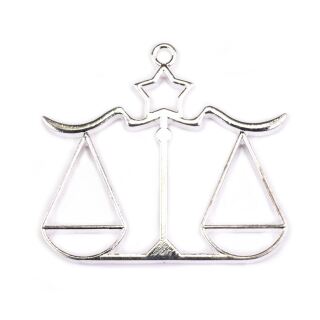 bezel zodiac sign Libra silver - design 2