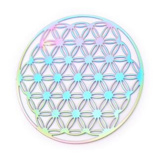 bezel flower of life stainless steel multicolor