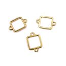 3 metal frame connectors square gold