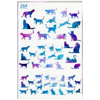 gradient film sheet - cats